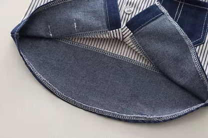 Boys 3-Piece Denim & Striped Outfit
