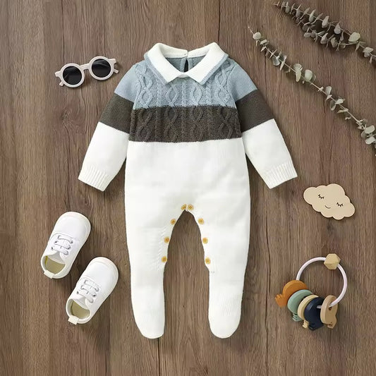 Soft Wool Baby Boy Romper