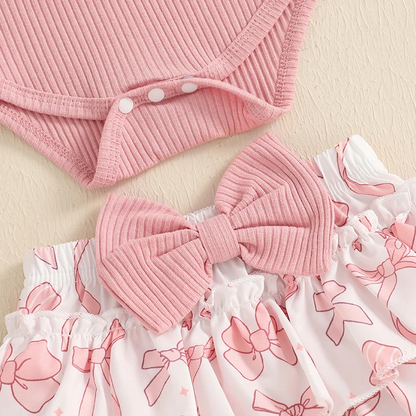 Cute & Cozy Ribbed Bow Skirt Outfit