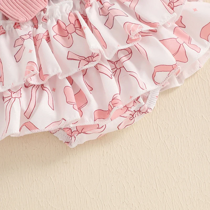 Cute & Cozy Ribbed Bow Skirt Outfit