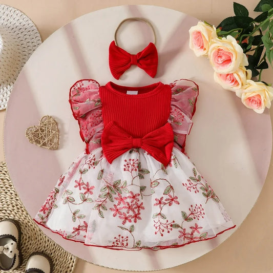 Royal Red Princess Bow Dress