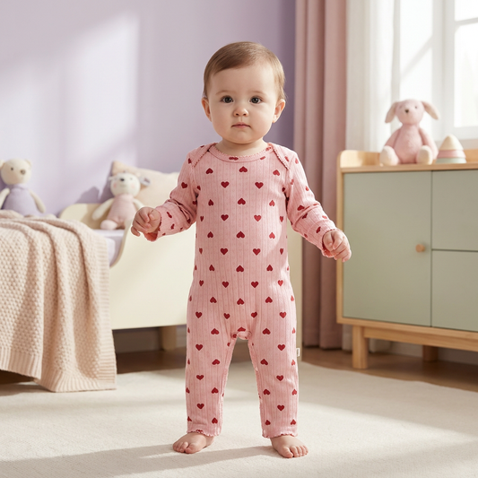 Sweet Hearts Premium Cotton Romper