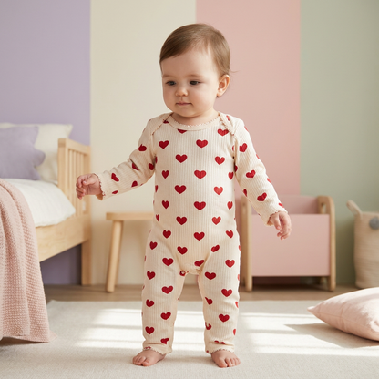 Sweet Hearts Premium Cotton Romper