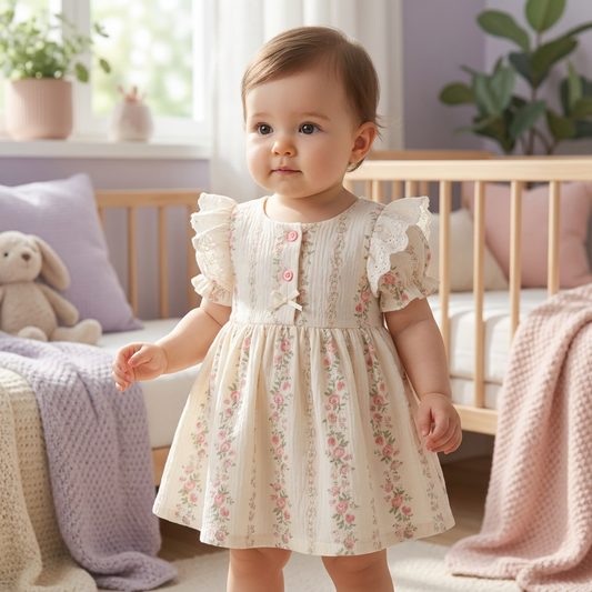 Cottagecore 'Floral Garden' Lined Dress