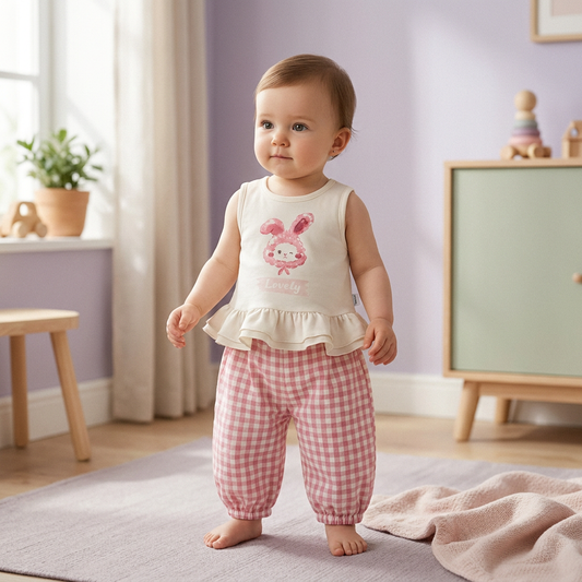 Cute Cartoon 'Summer Fun' 2-Piece Set